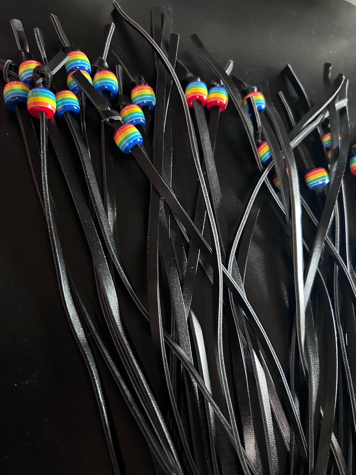 Rainbow glass flogger