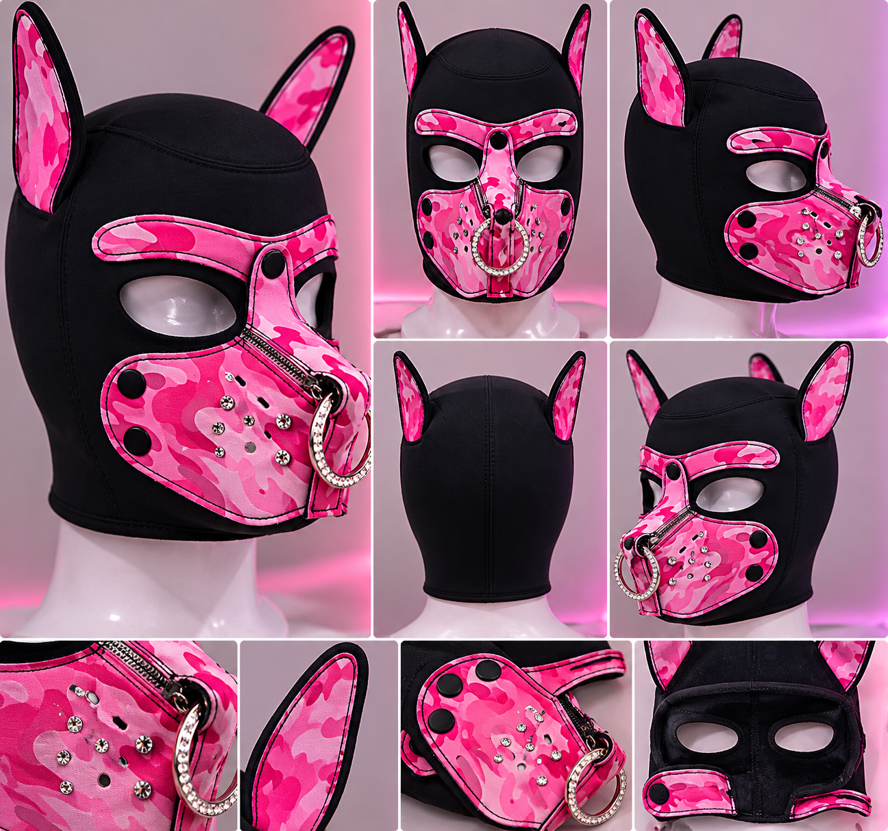 Pink camo PupHood￼￼