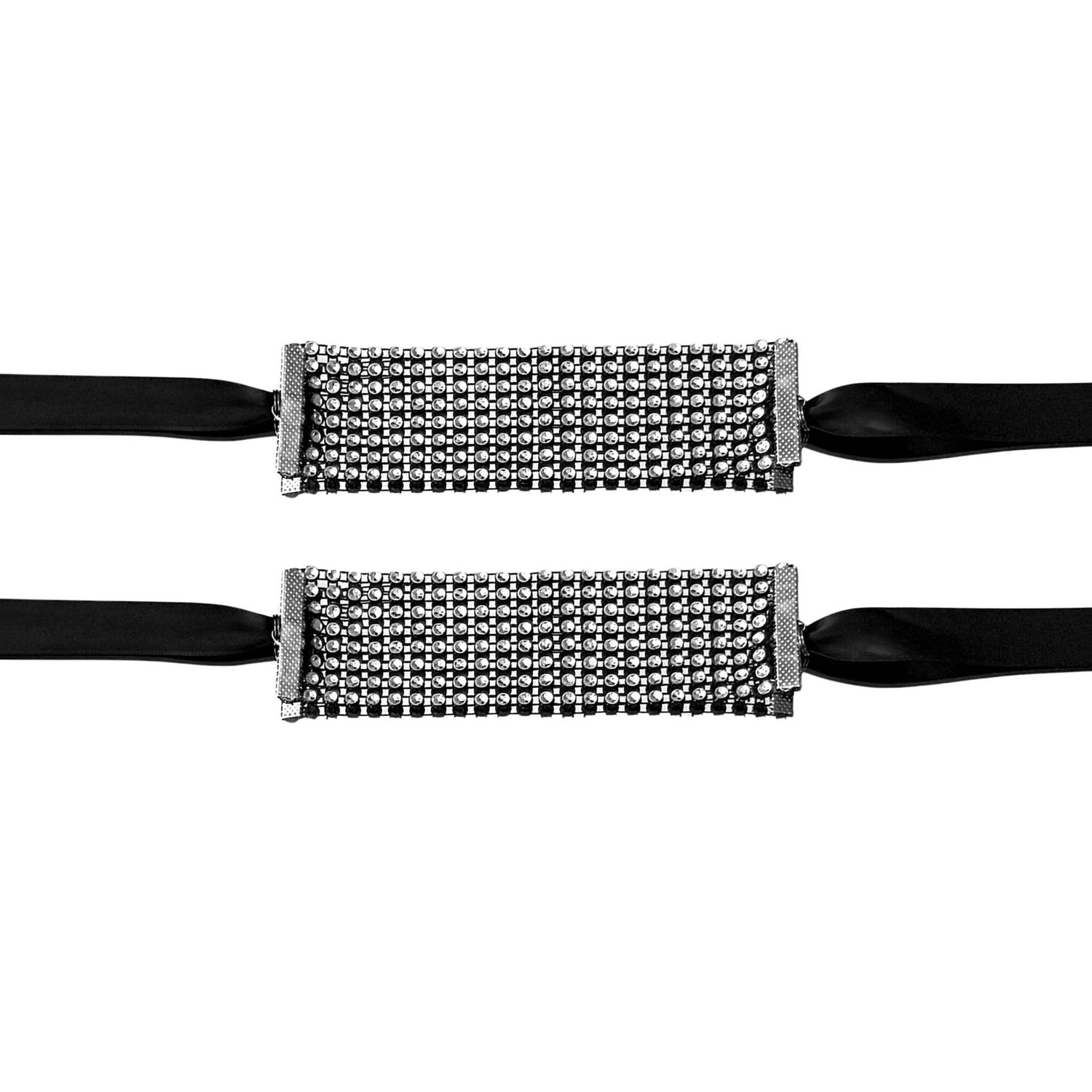 Vixen Tyecuffs | Sparkly Rhinestone Mesh Handcuffs