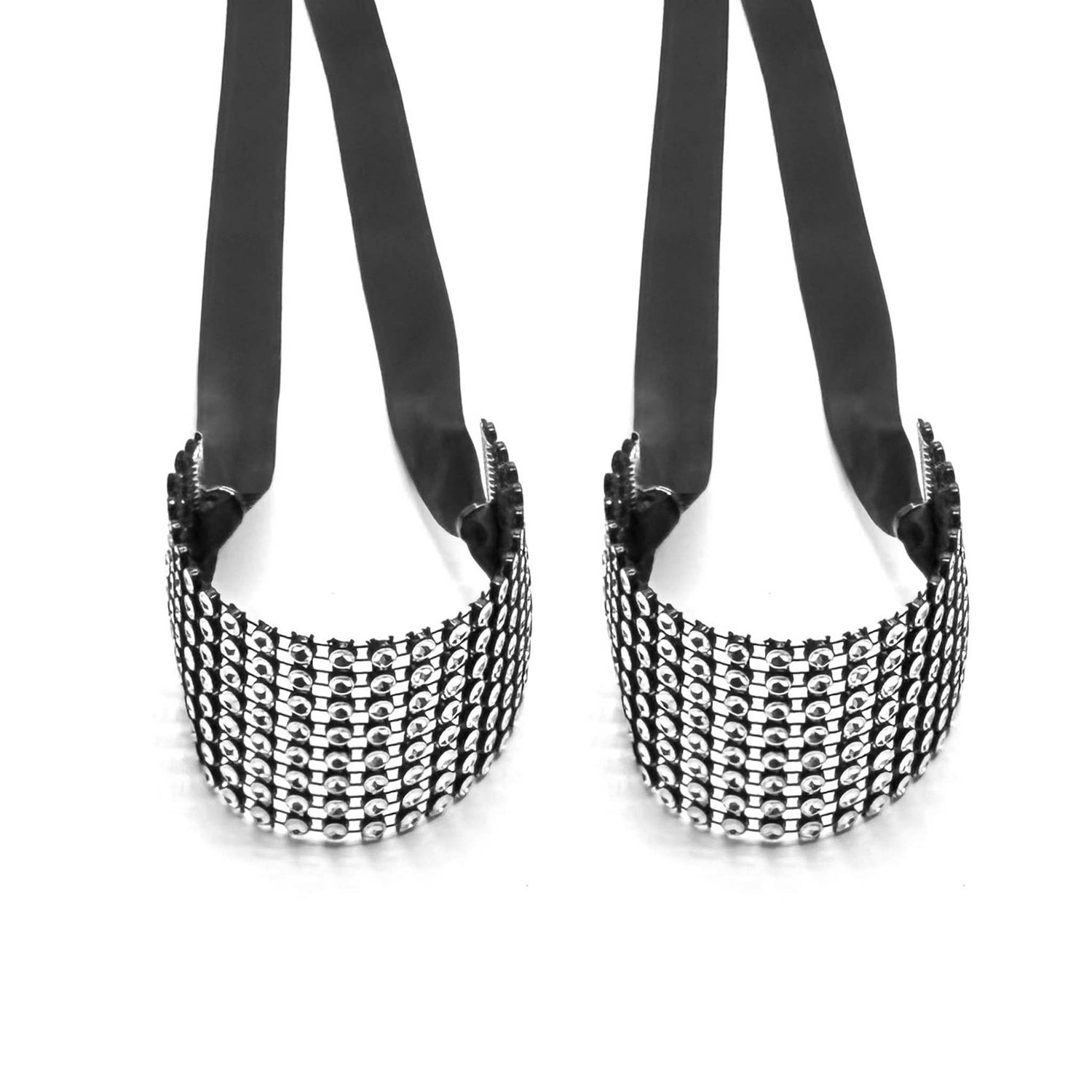 Vixen Tyecuffs | Sparkly Rhinestone Mesh Handcuffs