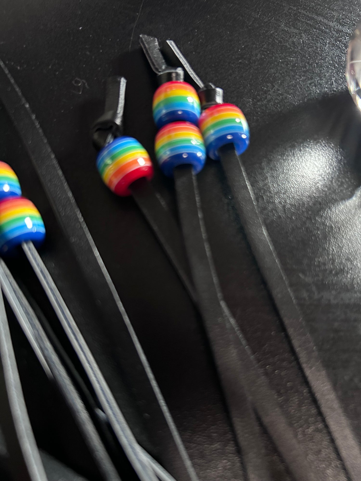 Rainbow glass flogger
