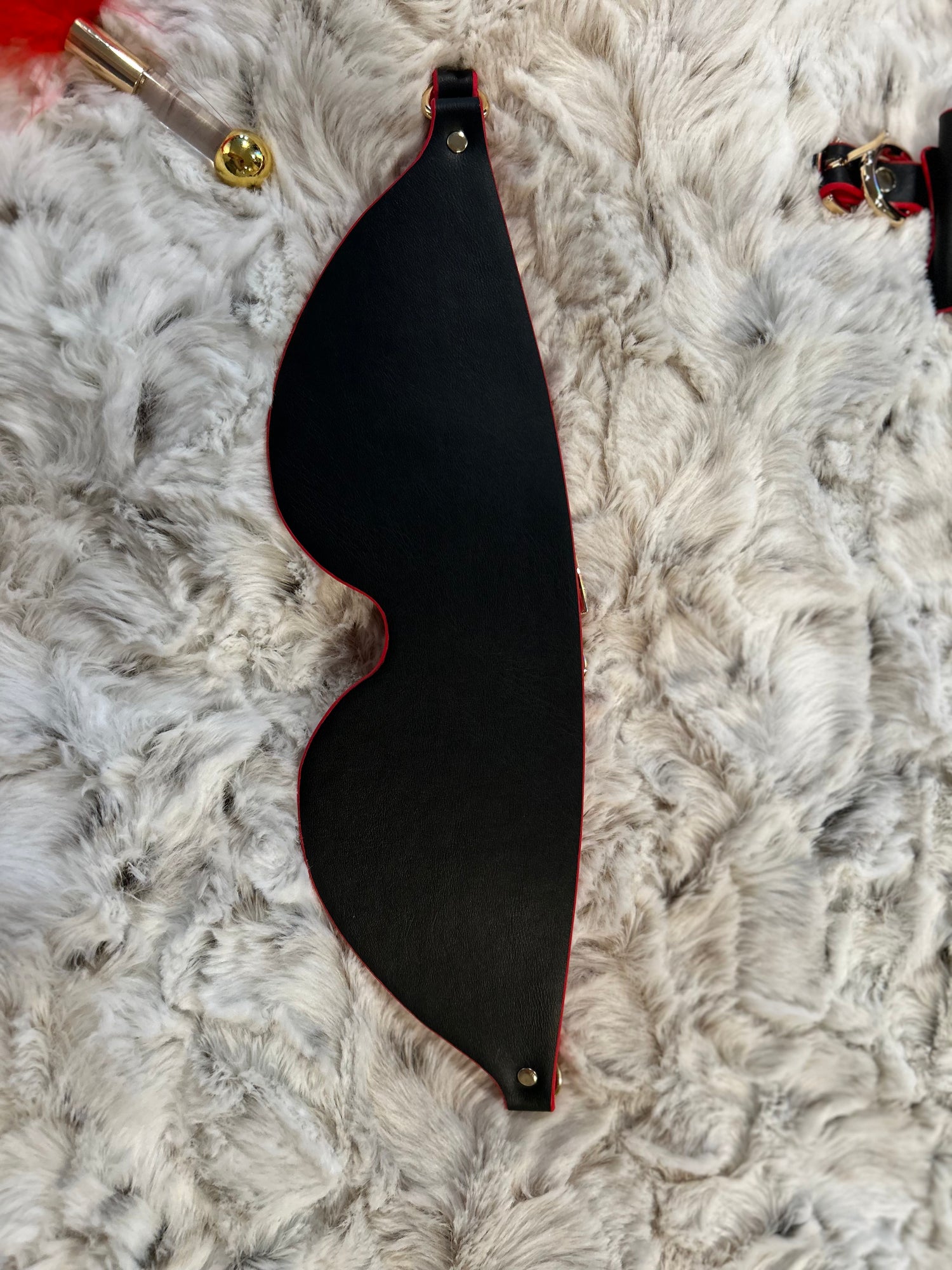 Black and Red Bow Impact and Bondage Set