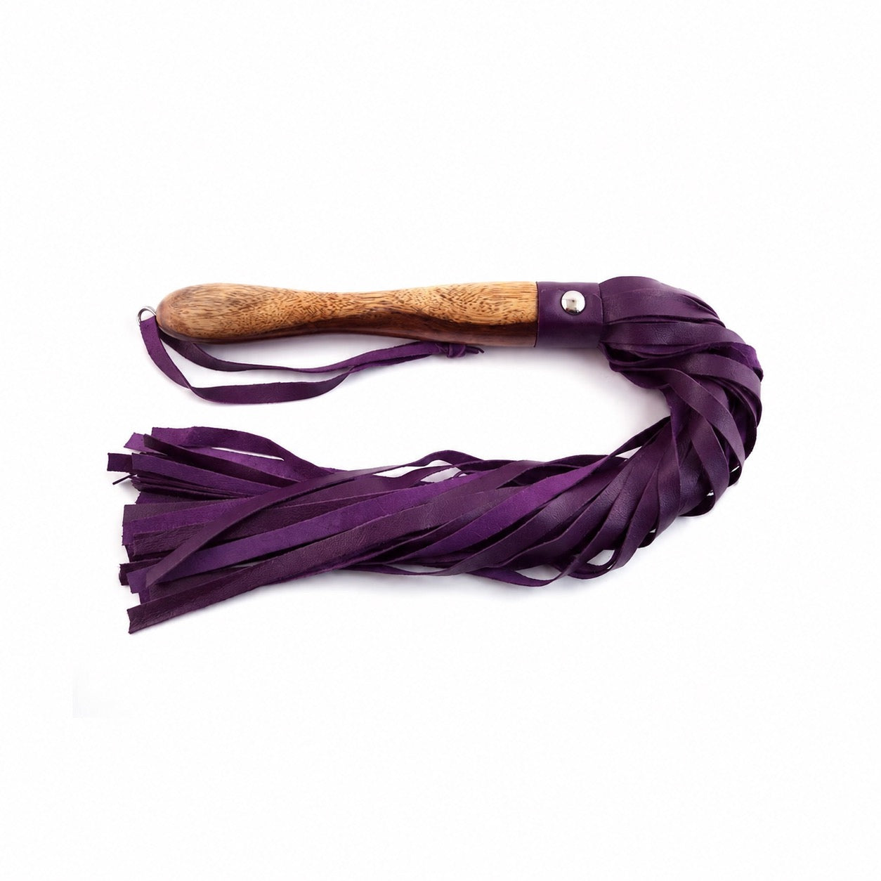 Purple Rain Handmade Wooden Handle Flogger