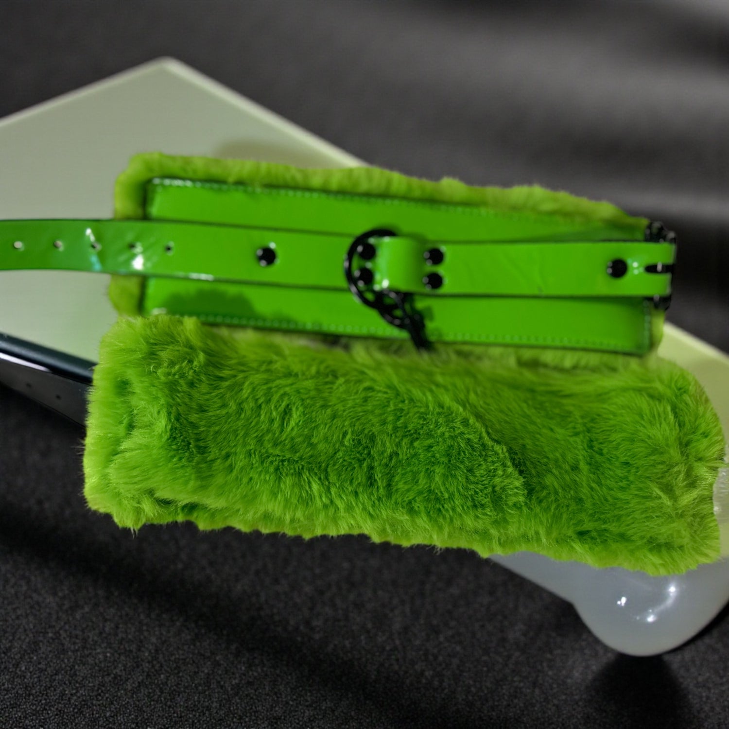 Neon Green and Black Bondage and Impact Play Kit