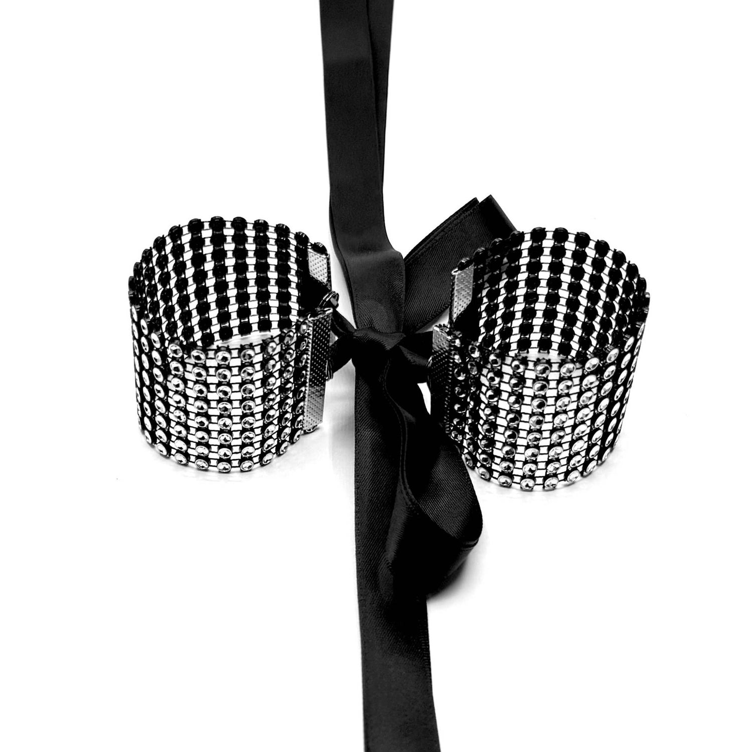 Vixen Tyecuffs | Sparkly Rhinestone Mesh Handcuffs