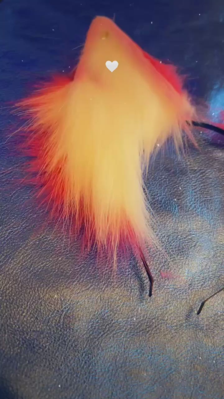 Pink & White Furry Ears with Jewels