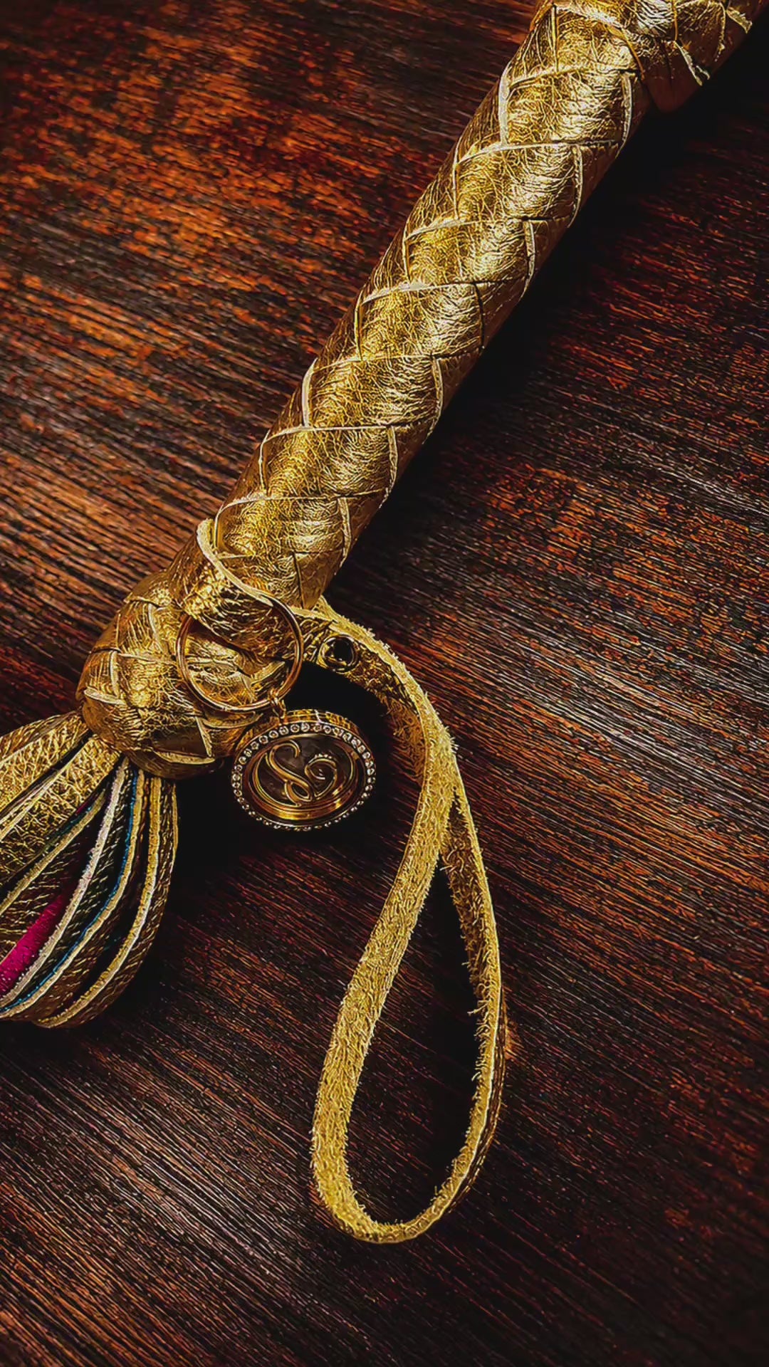 Rainbow and gold flogger